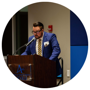 Photo of Speaker at Alumni Awards Banquet