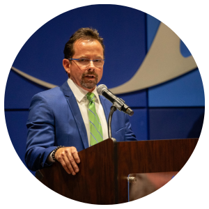 Photo of Speaker at Alumni Awards Banquet