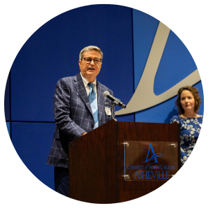 Photo of Speaker at Alumni Awards Banquet